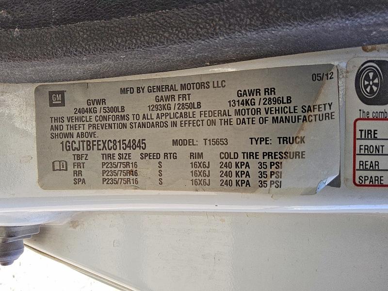 Продаж на аукціоні авто 2012 Chevrolet Colorado, vin: 1GCJTBFEXC8154845, номер лоту: 53253126