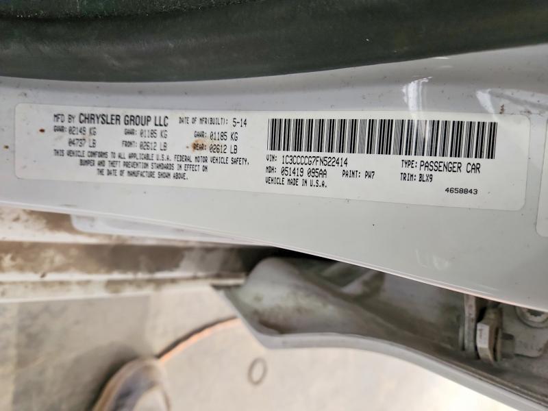 53124316 :رقم المزاد ، 1C3CCCCG7FN522414 vin ، 2015 Chrysler 200 مزاد بيع