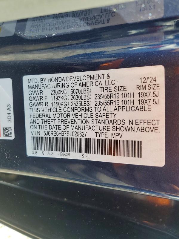 Продаж на аукціоні авто 2025 Honda Cr-v, vin: 5J6RS6H97SL029627, номер лоту: 52516966