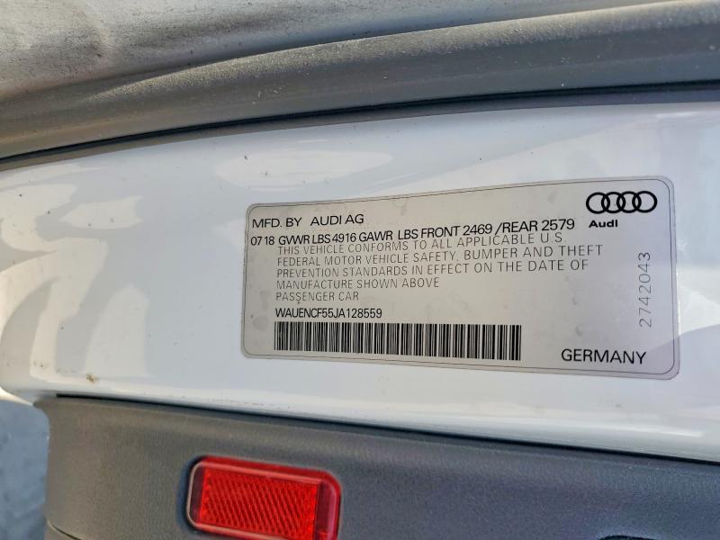 Продажа на аукционе авто 2018 Audi A5, vin: WAUENCF55JA128559, номер лота: 53110526