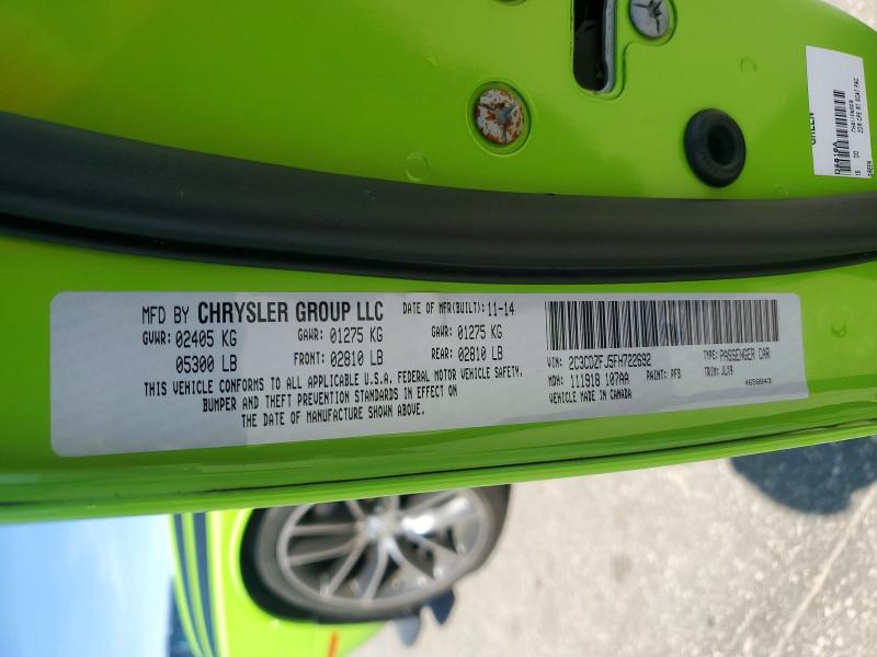 Продаж на аукціоні авто 2015 Dodge Challenger, vin: 2C3CDZFJ5FH722692, номер лоту: 53606646
