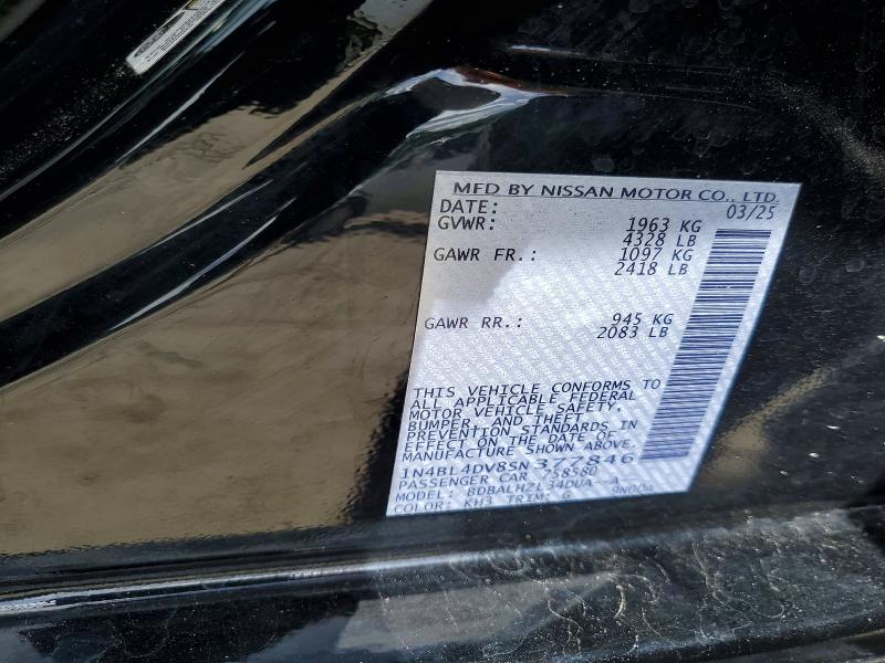 Продажа на аукционе авто 2025 Nissan Altima, vin: 1N4BL4DV8SN377846, номер лота: 55337896