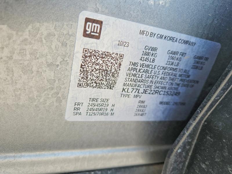 Aukcja sprzedaży 2024 Chevrolet Trax, vin: KL77LJE22RC153249, numer aukcji: 52859886