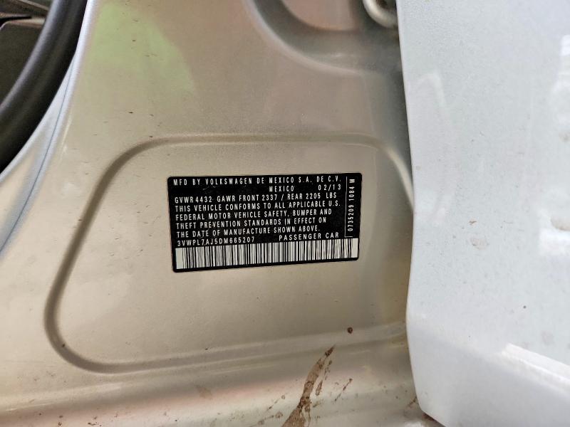 Продаж на аукціоні авто 2013 Volkswagen Jetta, vin: 3VWPL7AJ5DM665207, номер лоту: 54478656
