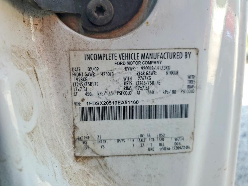 2009 Ford F250 მანქანა იყიდება აუქციონზე, vin: 1FDSX20519EA51160, აუქციონის ნომერი: 48766166