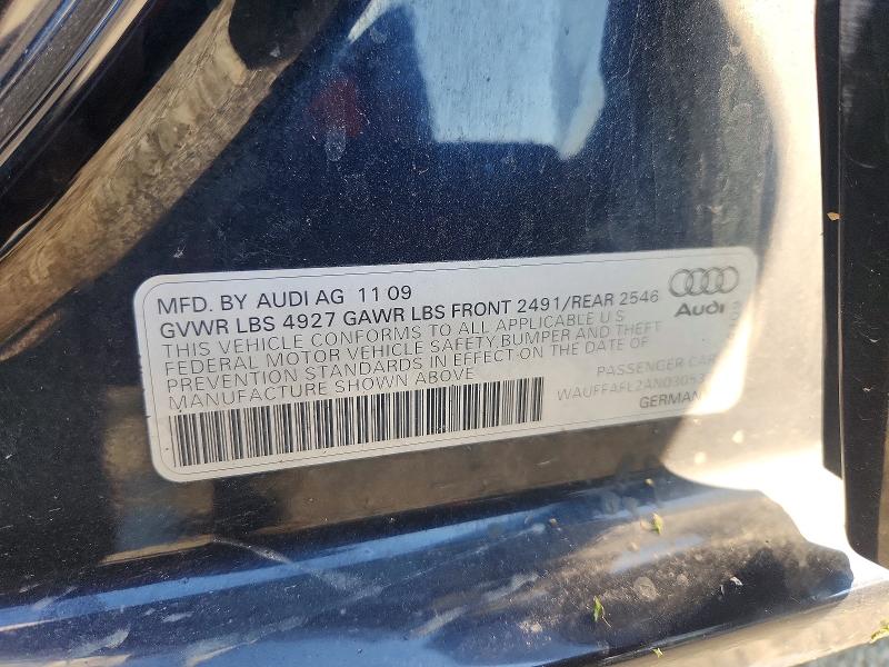 Продаж на аукціоні авто 2010 Audi A4, vin: WAUFFAFL2AN030537, номер лоту: 54225206