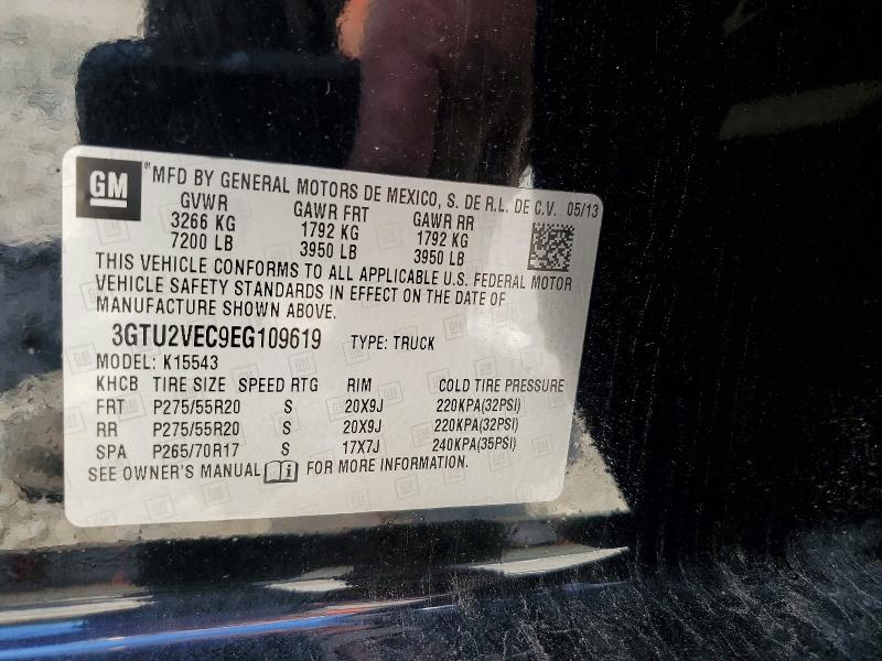 Aukcja sprzedaży 2014 Gmc Sierra, vin: 3GTU2VEC9EG109619, numer aukcji: 52742826