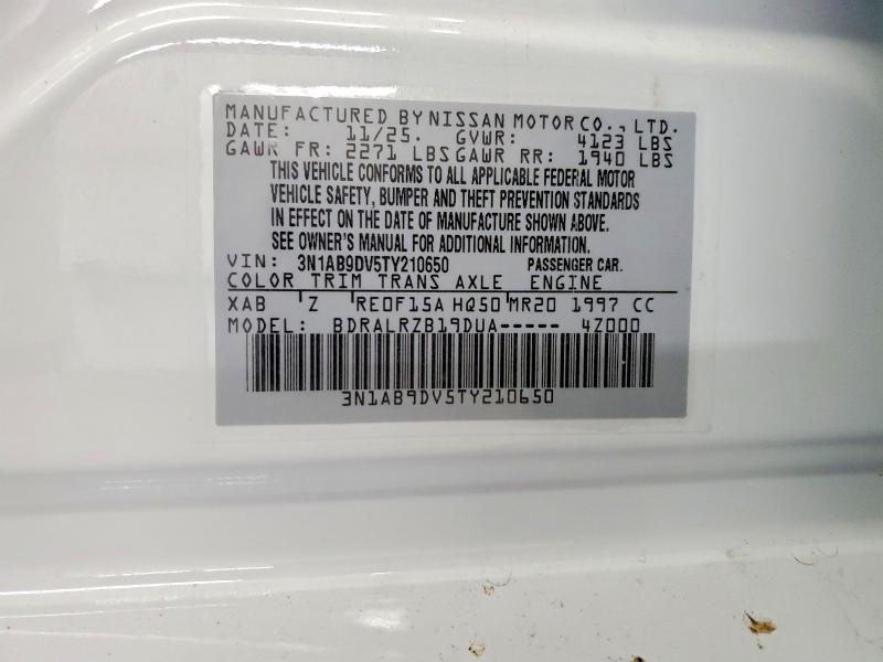 Продажа на аукционе авто 2026 Nissan Sentra, vin: 3N1AB9DV5TY210650, номер лота: 53431836