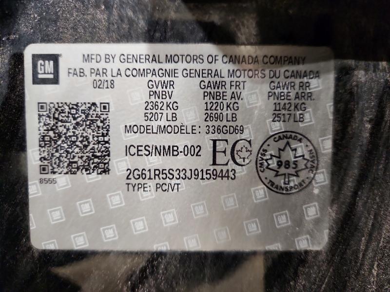 Aukcja sprzedaży 2018 Cadillac Xts, vin: 2G61R5S33J9159443, numer aukcji: 55026676