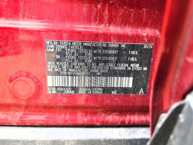 2024 Toyota Rav4 მანქანა იყიდება აუქციონზე, vin: 2T3P1RFV5RW459701, აუქციონის ნომერი: 52512196