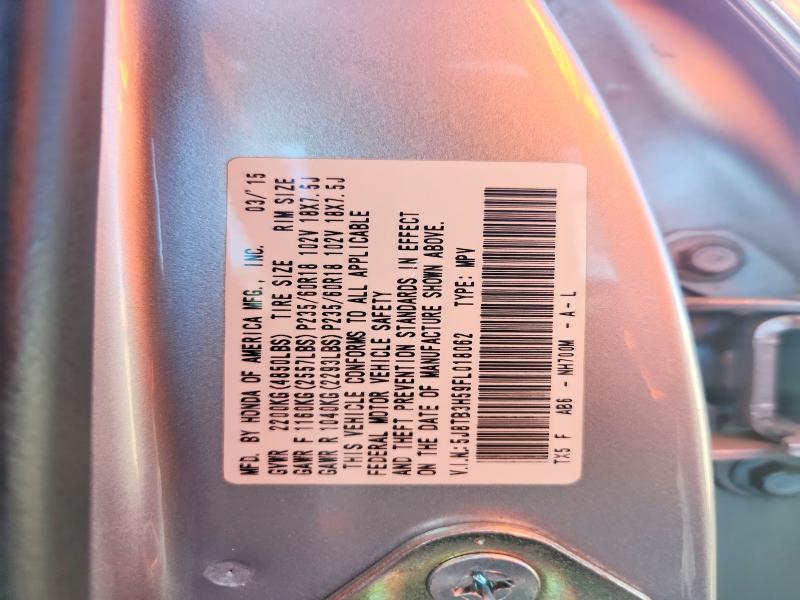 Aukcja sprzedaży 2015 Acura Rdx, vin: 5J8TB3H59FL018062, numer aukcji: 53080396