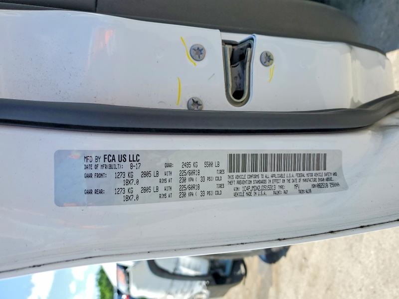 55221206 :رقم المزاد ، 1C4PJMDX2JD515313 vin ، 2018 Jeep Cherokee مزاد بيع