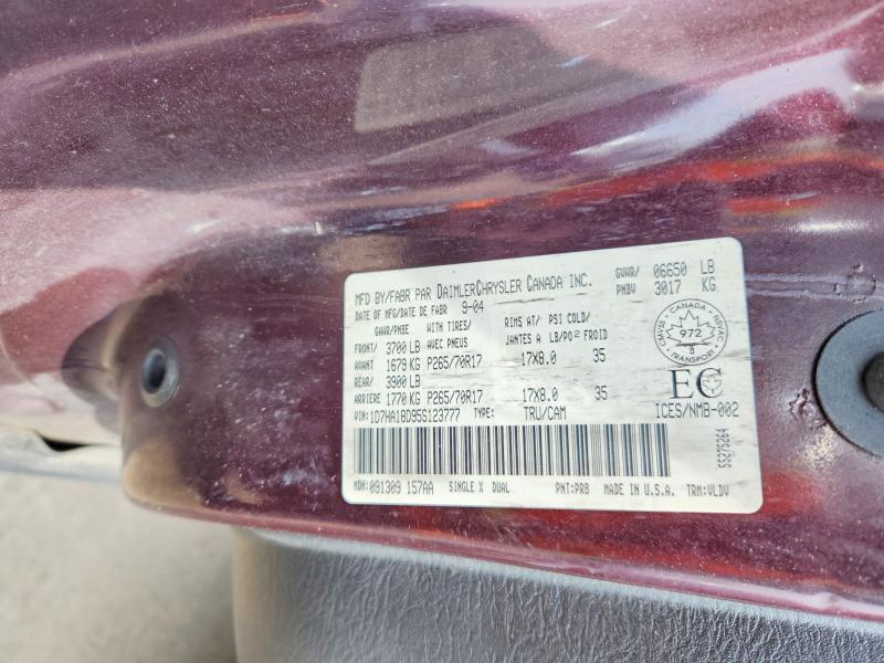 Продажа на аукционе авто 2005 Dodge Ram 1500, vin: 1D7HA18D95S123777, номер лота: 51427296