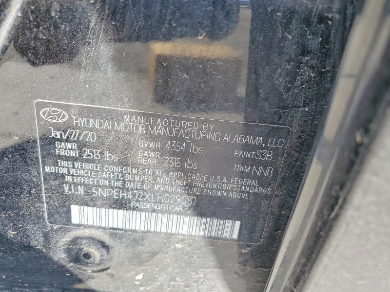 Продаж на аукціоні авто 2020 Hyundai Sonata, vin: 5NPEH4J2XLH029051, номер лоту: 54628746