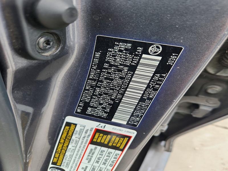 2014 Toyota Camry მანქანა იყიდება აუქციონზე, vin: 4T1BF1FK1EU363943, აუქციონის ნომერი: 54625356