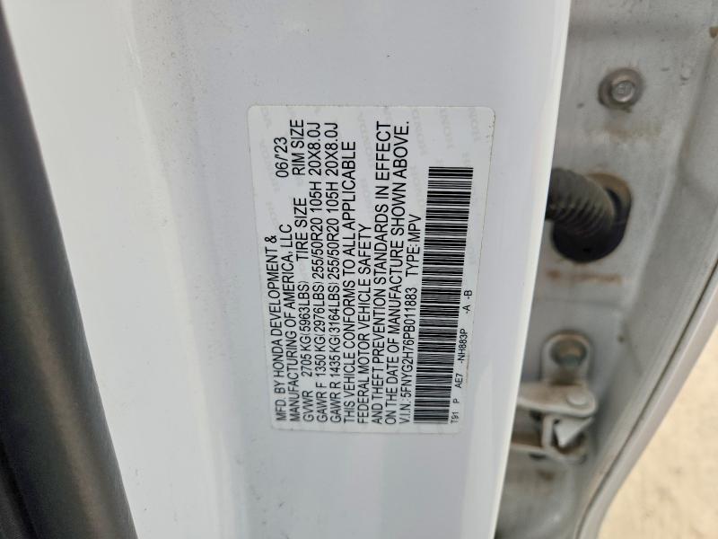 52670656 :رقم المزاد ، 5FNYG2H76PB011883 vin ، 2023 Honda Pilot مزاد بيع