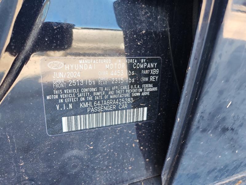 2024 Hyundai Sonata მანქანა იყიდება აუქციონზე, vin: KMHL64JA6RA425283, აუქციონის ნომერი: 54210816
