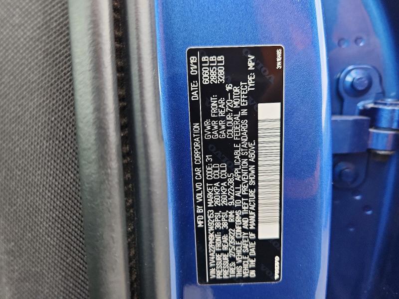 54706446 :رقم المزاد ، YV4A22PM9K1492153 vin ، 2019 Volvo Xc90 مزاد بيع