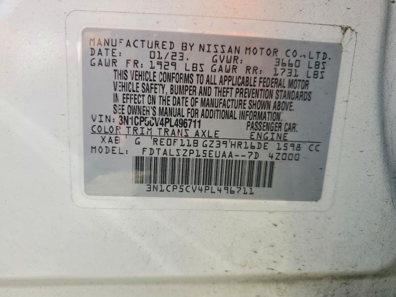 52599936 :رقم المزاد ، 3N1CP5CV4PL496711 vin ، 2023 Nissan Kicks مزاد بيع