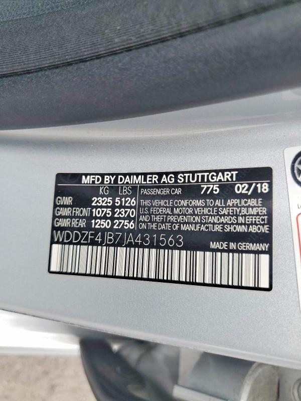 Продажа на аукционе авто 2018 Mercedes-benz E, vin: WDDZF4JB7JA431563, номер лота: 52478896