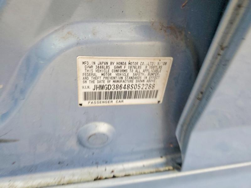 Продажа на аукционе авто 2008 Honda Fit, vin: JHMGD38648S052288, номер лота: 53821776