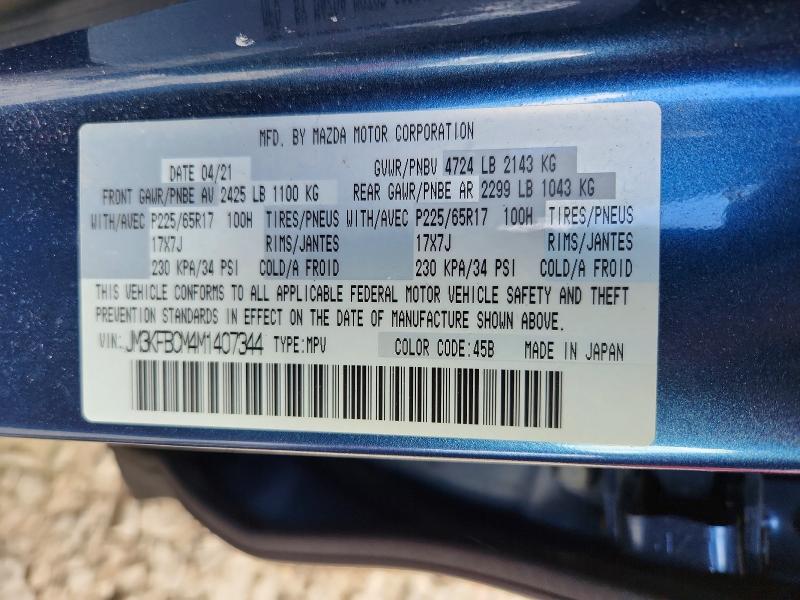 Aukcja sprzedaży 2021 Mazda Cx-5, vin: JM3KFBCM4M1407344, numer aukcji: 52713446