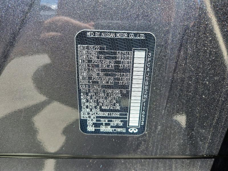 Продажа на аукционе авто 2022 Infiniti Qx50, vin: 3PCAJ5BB2NF116533, номер лота: 54123546