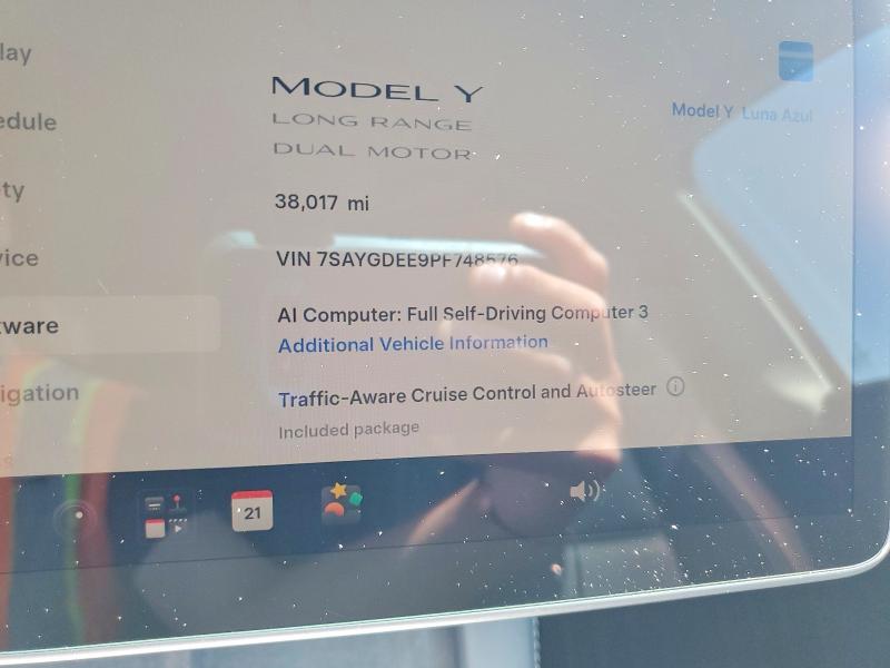 54687576 :رقم المزاد ، 7SAYGDEE9PF748576 vin ، 2023 Tesla Model Y مزاد بيع