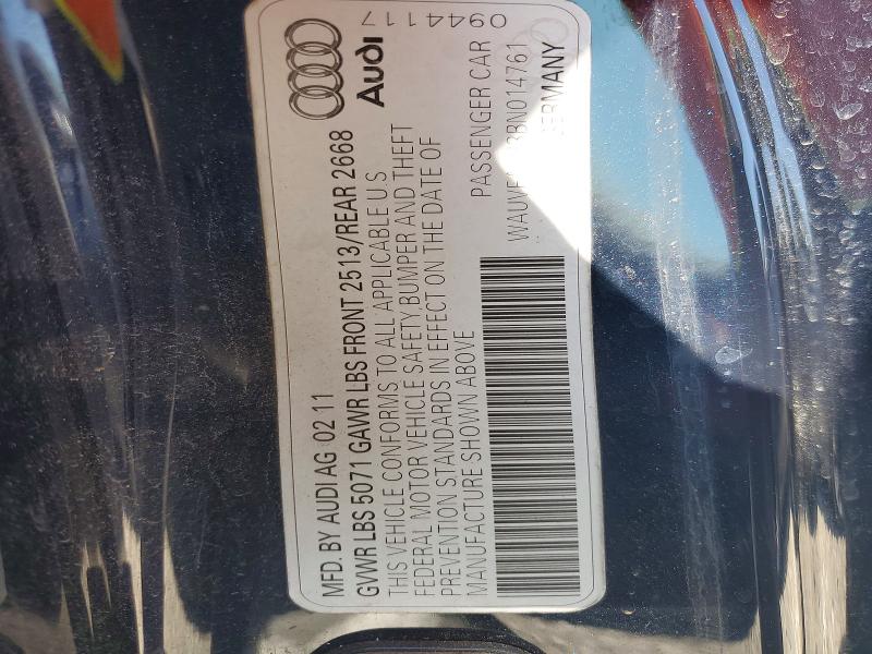 Aukcja sprzedaży 2011 Audi A5, vin: WAUVFAFH3BN014761, numer aukcji: 52141006