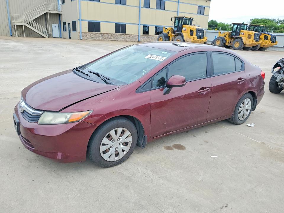 52451726 :رقم المزاد ، 2HGFB2F55CH550816 vin ، 2012 Honda Civic مزاد بيع