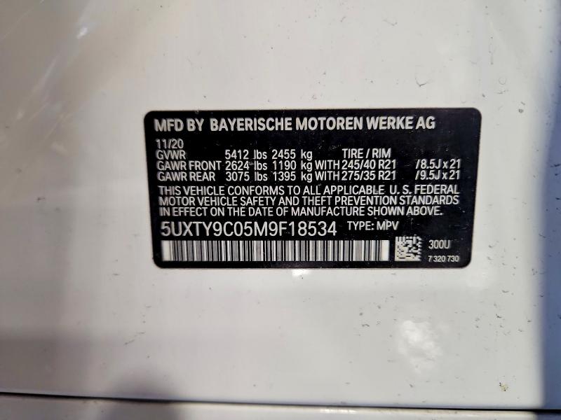 Aukcja sprzedaży 2021 Bmw X3, vin: 5UXTY9C05M9F18534, numer aukcji: 55138076