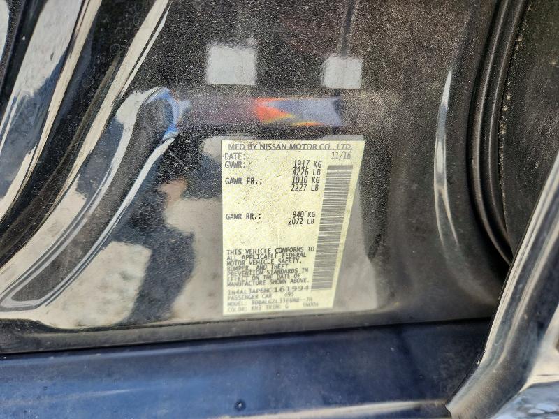 2017 Nissan Altima მანქანა იყიდება აუქციონზე, vin: 1N4AL3AP6HC161994, აუქციონის ნომერი: 53191186