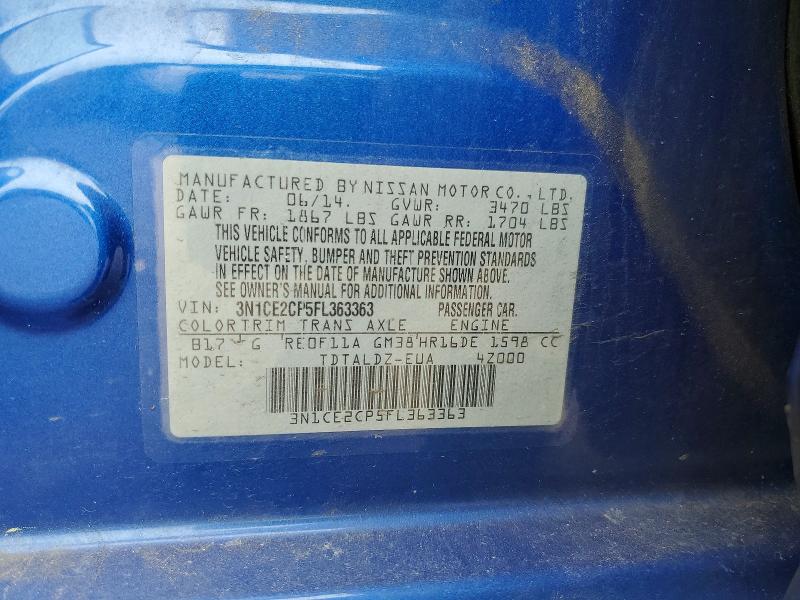 Aukcja sprzedaży 2015 Nissan Versa Note, vin: 3N1CE2CP5FL363363, numer aukcji: 54946236