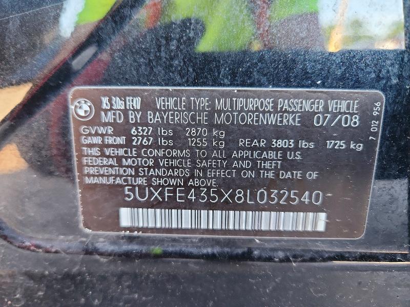 Продажа на аукционе авто 2008 Bmw X5, vin: 5UXFE435X8L032540, номер лота: 54776536
