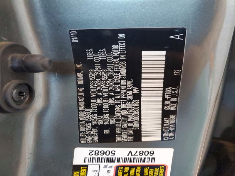 Aukcja sprzedaży 2011 Toyota Sienna, vin: 5TDYK3DC0BS001829, numer aukcji: 50465876