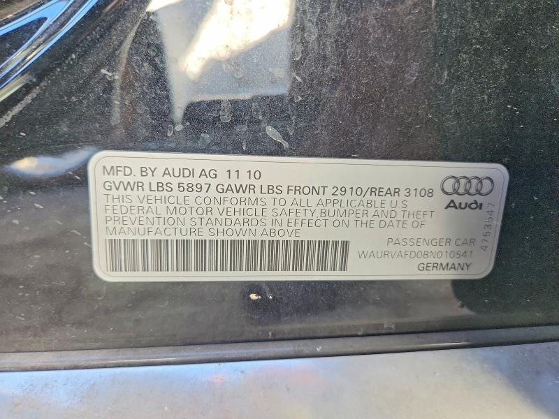 Aukcja sprzedaży 2011 Audi A8, vin: WAURVAFD0BN010541, numer aukcji: 53428846