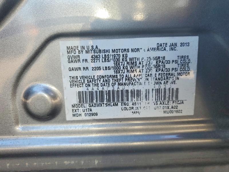 Продаж на аукціоні авто 2013 Mitsubishi Outlander Sport, vin: 4A4AP3AU1DE014638, номер лоту: 52314466