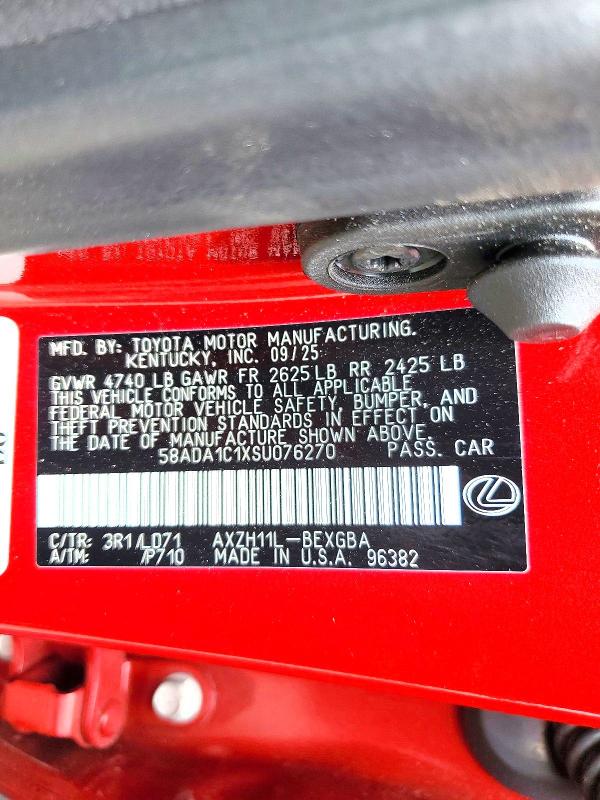 Продаж на аукціоні авто 2025 Lexus Es 300h, vin: 58ADA1C1XSU076270, номер лоту: 53459986