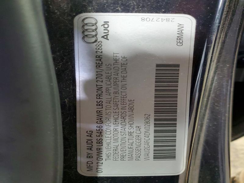 Продажа на аукционе авто 2013 Audi A7, vin: WAU2GAFC4DN028062, номер лота: 52563216
