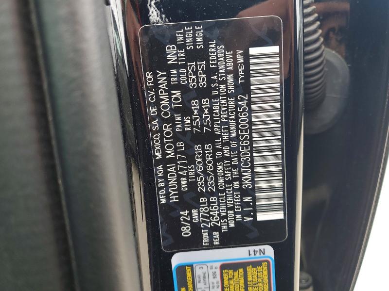 54171266 :رقم المزاد ، 3KMJC3DE6SE006542 vin ، 2025 Hyundai Tucson مزاد بيع