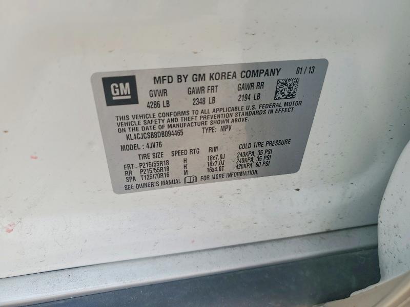 Продажа на аукционе авто 2013 Buick Encore, vin: KL4CJCSB8DB094465, номер лота: 54154036