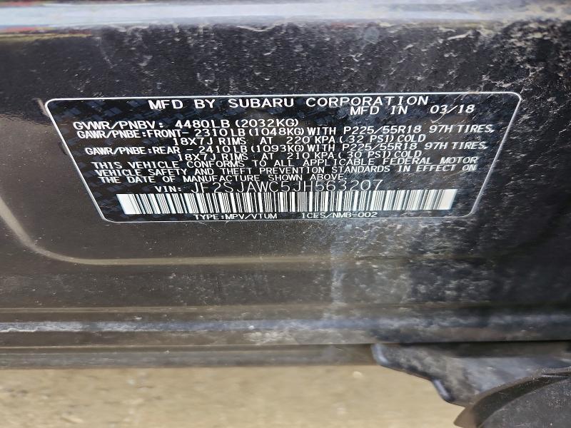 51848146 :رقم المزاد ، JF2SJAWC5JH563207 vin ، 2018 Subaru Forester مزاد بيع