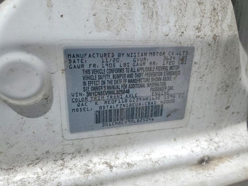 Aukcja sprzedaży 2021 Nissan Versa, vin: 3N1CN8EV9ML825046, numer aukcji: 53254326