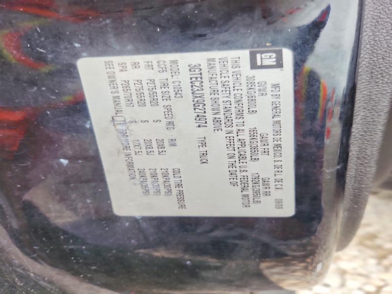 2009 Gmc Sierra მანქანა იყიდება აუქციონზე, vin: 3GTEC23JX9G274974, აუქციონის ნომერი: 51680456