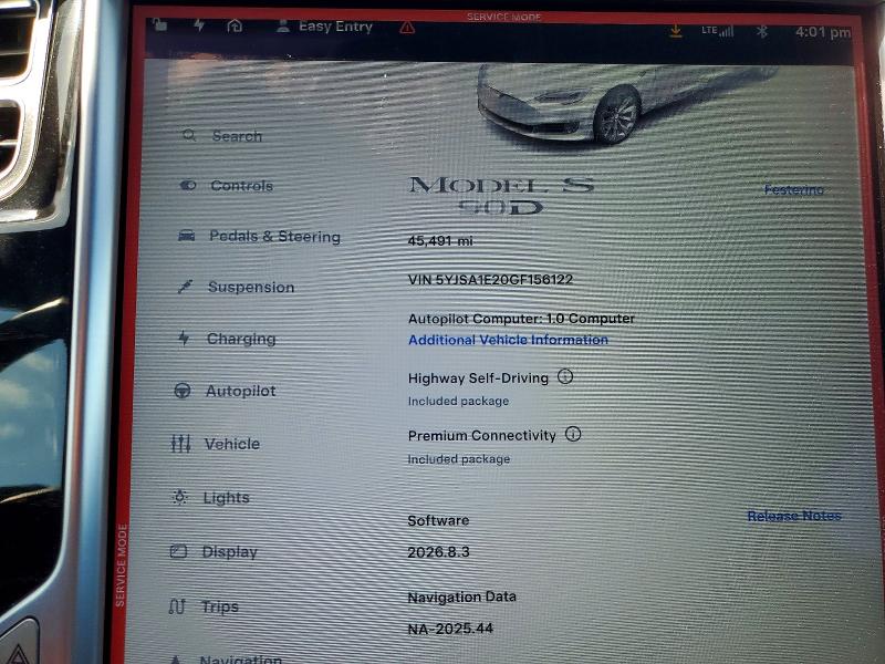 Aukcja sprzedaży 2016 Tesla Model S, vin: 5YJSA1E20GF156122, numer aukcji: 52733786