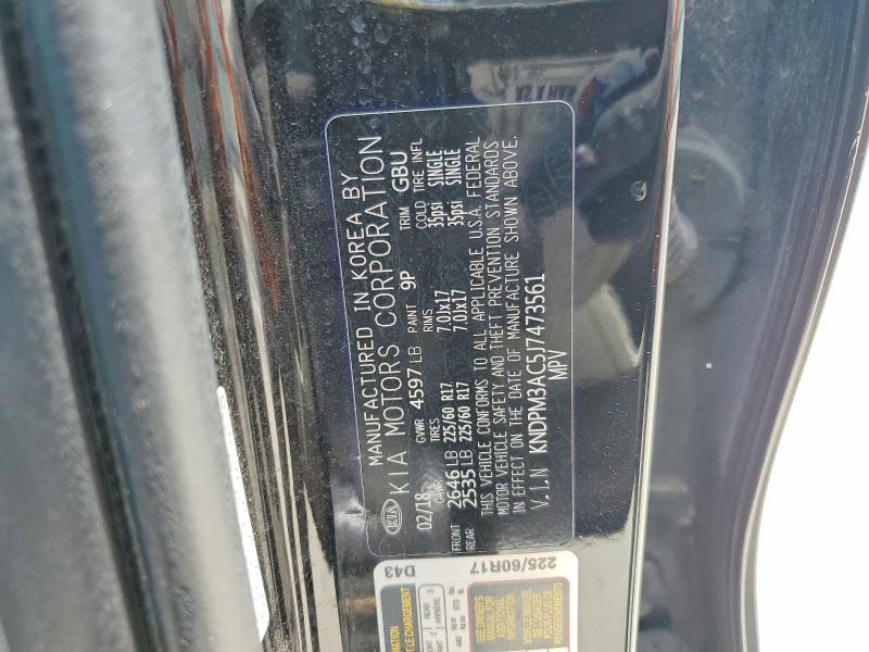 54214236 :رقم المزاد ، KNDPM3AC5J7473561 vin ، 2018 Kia Sportage مزاد بيع