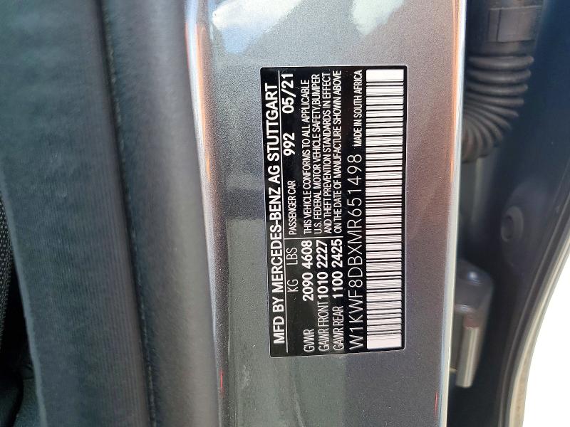 Auction sale of the 2021 Mercedes-benz C, vin: W1KWF8DBXMR651498, lot number: 55446806