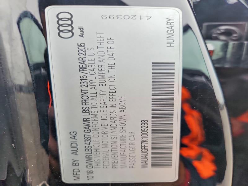 Aukcja sprzedaży 2019 Audi A3, vin: WAUAUGFF7K1009298, numer aukcji: 51558856