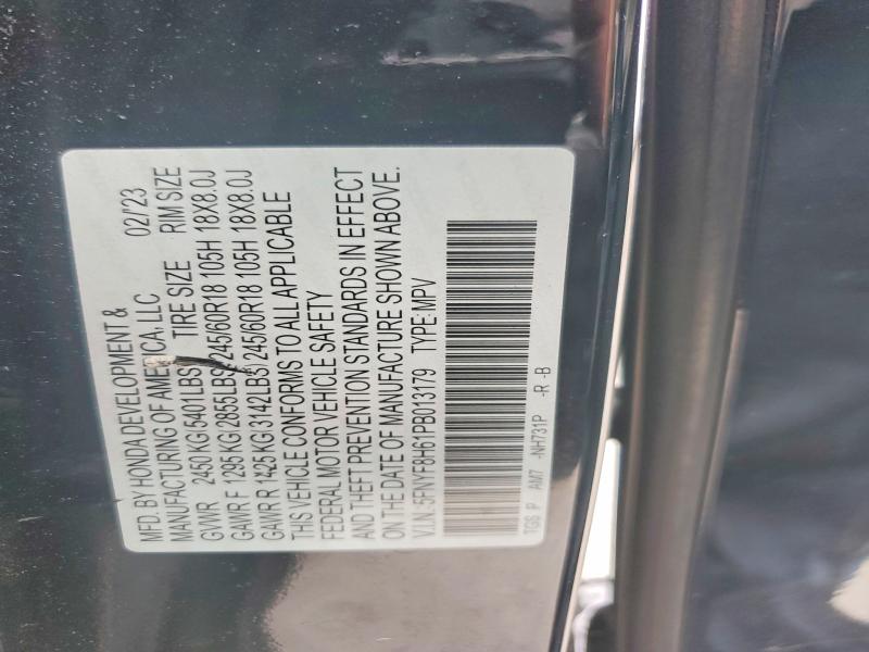 Продаж на аукціоні авто 2023 Honda Passport, vin: 5FNYF8H61PB013179, номер лоту: 54524066