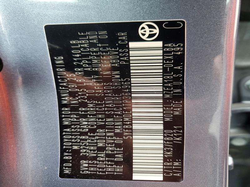 52763776 :رقم المزاد ، 5YFB4MDE1TP364965 vin ، 2026 Toyota Corolla مزاد بيع